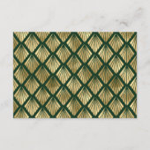  jaren '20 Deco Goud Lijst Groen Bruiloft RSVP Informatiekaartje (Achterkant)