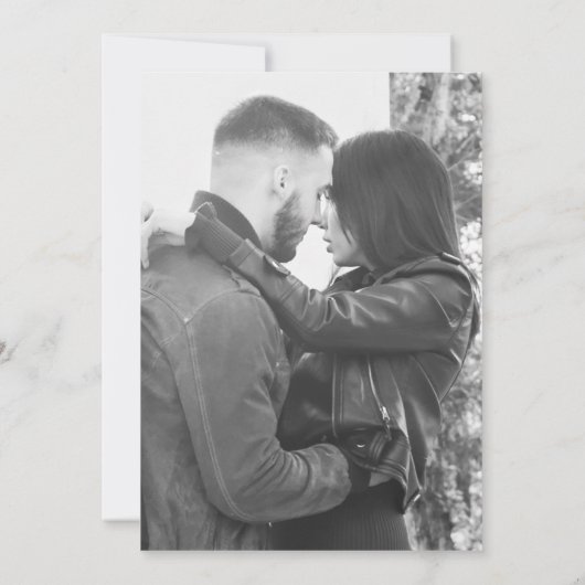 jaren '20 Deco Navy Blauw Goud Foto Bruiloft Save The Date (Achterkant)