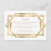  jaren '20 Deco Witgouden trouwgegevens Informatiekaartje (Voorkant)