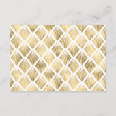  jaren '20 Deco Witgouden trouwgegevens Informatiekaartje (Achterkant)