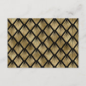 jaren '20 Deco Zwart Goud Bruiloft Details Informatiekaartje (Achterkant)