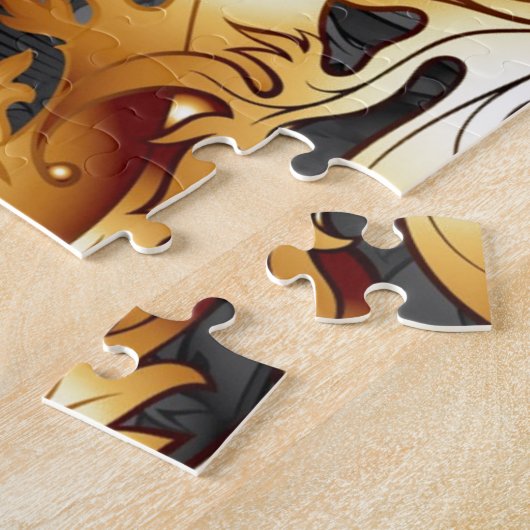 jaren '20 grote bloeit gatsby zwarte en bladgoud legpuzzel (Zijkant)