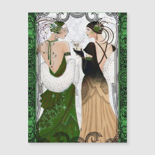  jaren '20 Kerst Martini Flapper Dames (Voorkant)