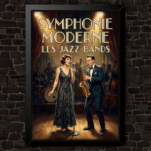 Jaren 20 mode advertenties uit het verleden poster