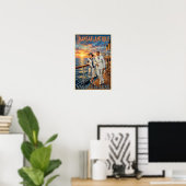 Jaren 20 Mode Reclame uit het verleden Poster (Thuiskantoor)