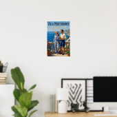 Jaren 20 Mode Reclame uit het verleden Poster (Thuiskantoor)