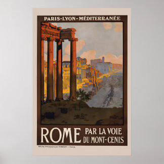 Jaren 20 Romeins Forum bij zonsopgang Vintage stij Poster