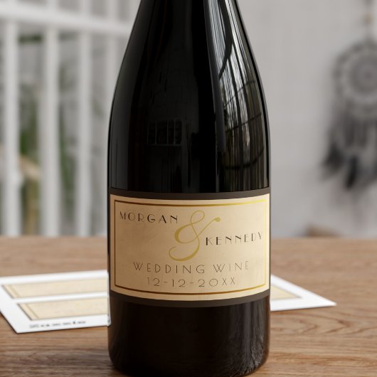 jaren '20 Speakeasy DIY Bruiloft Wijnlabel Rechthoekige Sticker