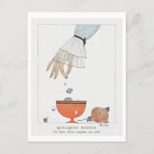 jaren '20 Tecla Sieraden Advertentie Briefkaart