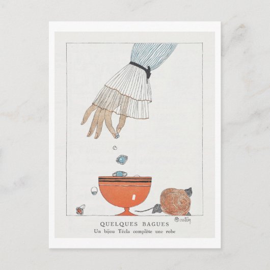  jaren '20 Tecla Sieraden Advertentie Briefkaart (Voorkant)