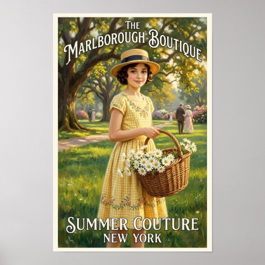 Jaren 20 Vintage Kinderen Mode Reclame Poster (Voorkant)