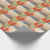  jaren '20 Vrolijk kerstfeest van Florida meisje Cadeaupapier (Hoek)