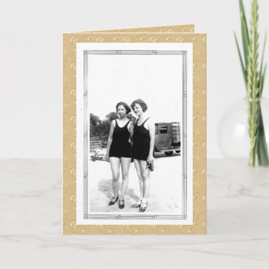 jaren '20 Vrouwen in zwemkleding Kaart (Voorkant)