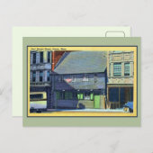 jaren '30-1940 Paul Revere House Boston MA Briefkaart (Voorkant / Achterkant)