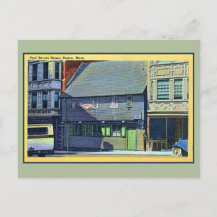 jaren '30-1940 Paul Revere House Boston MA Briefkaart