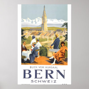 Jaren 30 Bern Zwitserland Vintage Stijl Zwitserse Poster