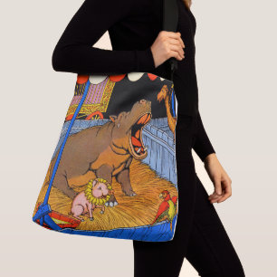 jaren '30 die nijlpaard en vrienden schreeuwen crossbody tas