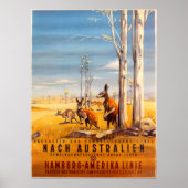  (jaren '30) Duits HAPAG-cruiseschema Poster (Voorkant)