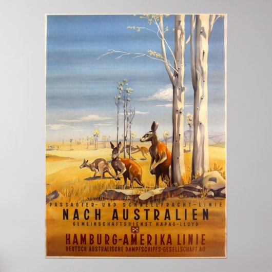  (jaren '30) Duits HAPAG-cruiseschema Poster (Voorkant)