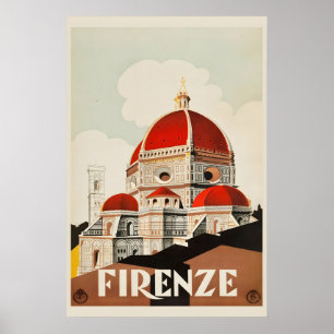 Jaren 30 Firenze Florence Italië Duomo Vintage Sti Poster