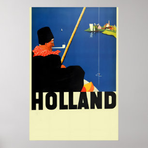 Jaren 30 “Holland” Vintage Stijl Oude Wereld Neder Poster