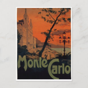 jaren 30 Monte Carlo Travel Briefkaart