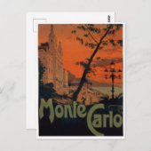  jaren 30 Monte Carlo Travel Briefkaart (Voorkant / Achterkant)