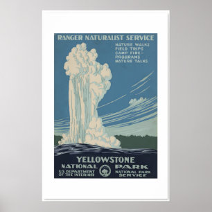 Jaren 30 Yellowstone National Park Vintage stijl W Poster