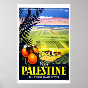 Jaren 40 Bezoek Palestina Israël Oude Schoonheid Poster