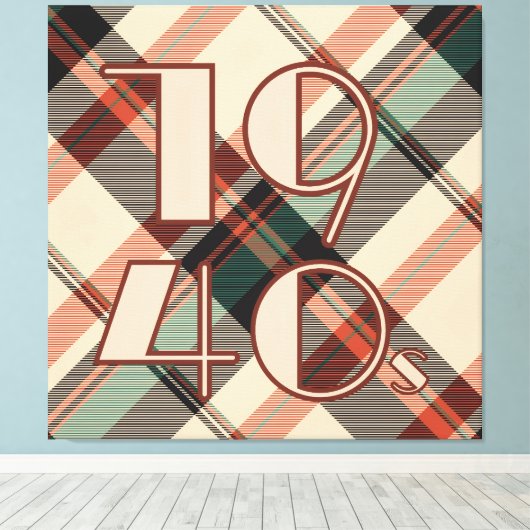 jaren '40 canvas afdruk (Insitu (Houten vloer))