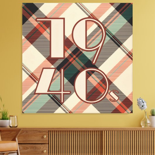 jaren '40 canvas afdruk (Insitu (Woonkamer))