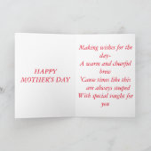  jaren 40 Moederdag Wenskaart Kaart (Binnen)