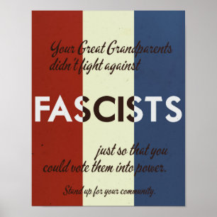 Jaren 40 stijl: Sta op voor je Gemeenschap  Poster
