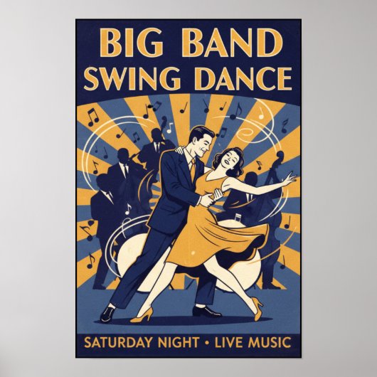  jaren 40 Swing Dance Poster (Voorkant)