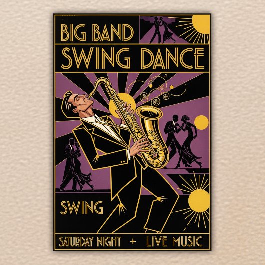  jaren 40 Swing Dance Poster