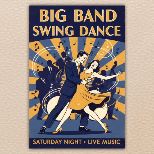 jaren 40 Swing Dance Poster
