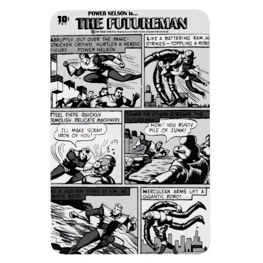 Jaren 40 The FUTUREMAN strip flexibele magneet (Verticaal)