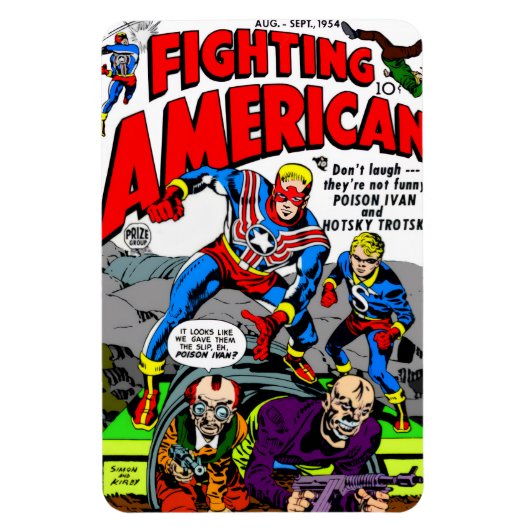 Jaren 50 'Fighting American' magneet (Verticaal)
