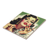  jaren 50 Glamour Meisje Tegeltje (Zijkant)