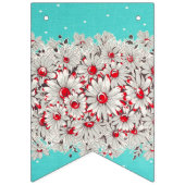 jaren '50 grens print madeliefjes vlaggetjes (Tweede vlag)