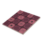 jaren '50: Mod Art Soft Cubes Bourgogne Tegeltje (Zijkant)
