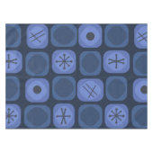 jaren '50: 'Mod Art Soft Cubes Navy Blue' Tafelkleed (Voorkant (Horizontaal))