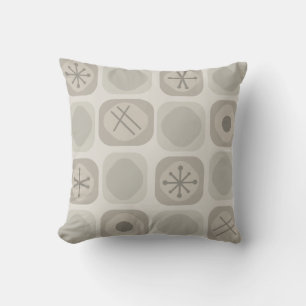 jaren '50: 'Mod Art Soft Cubes Taupe' Kussen