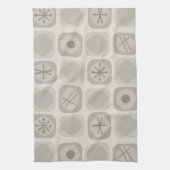 jaren '50: 'Mod Art Soft Cubes Taupe' Theedoek (Verticaal)