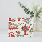 jaren '50 Retro Design Briefkaart (Staand voorkant)