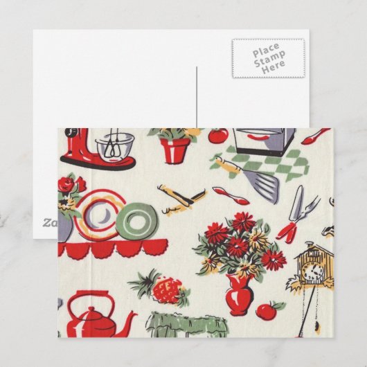 jaren '50 Retro Design Briefkaart (Voorkant / Achterkant)