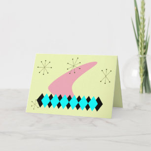 jaren '50 Retro Wenskaart Kaart