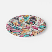  jaren '50 Schattige Patroon Papieren Bordje (Gekanteld)