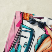 jaren '50 Schattige Patroon Strandlaken (In situ)