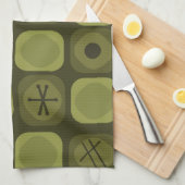 jaren '50 van de moderne kunst Zacht kubussen Olij Theedoek (Quarter Fold)